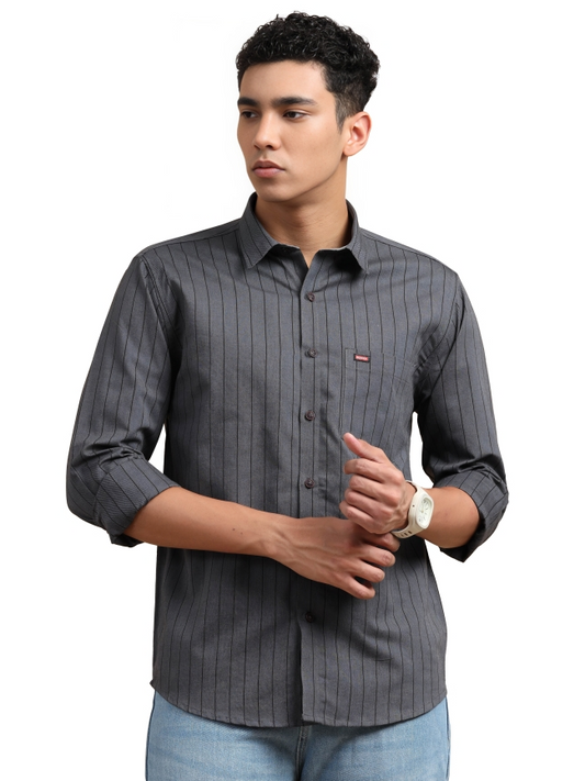 Striped Cotton Casual Shirt