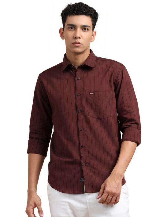 Striped Cotton Casual Shirt