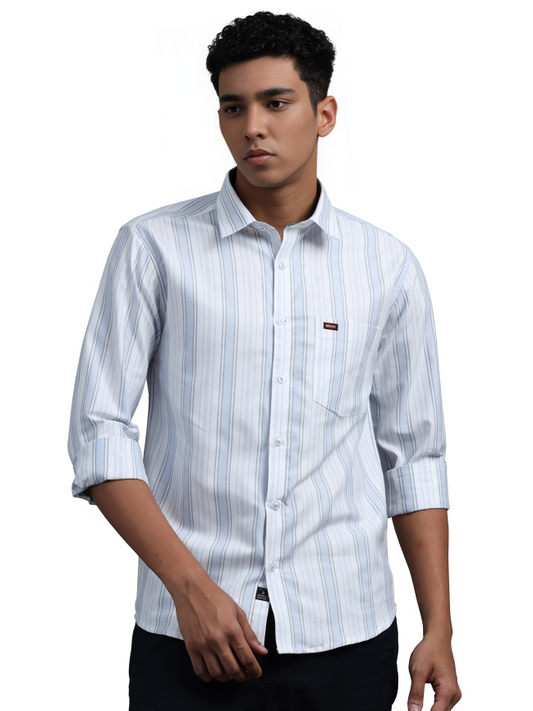 White & Blue Strips Shirt