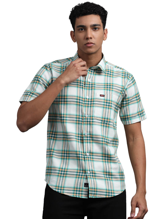 MULTHI COLOR CHECKED COTTON CASUAL SHIRT