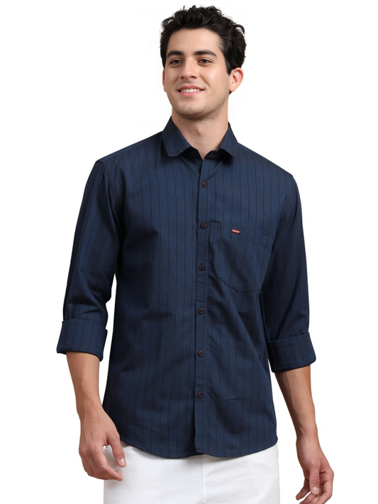 Striped Cotton Casual Shirt