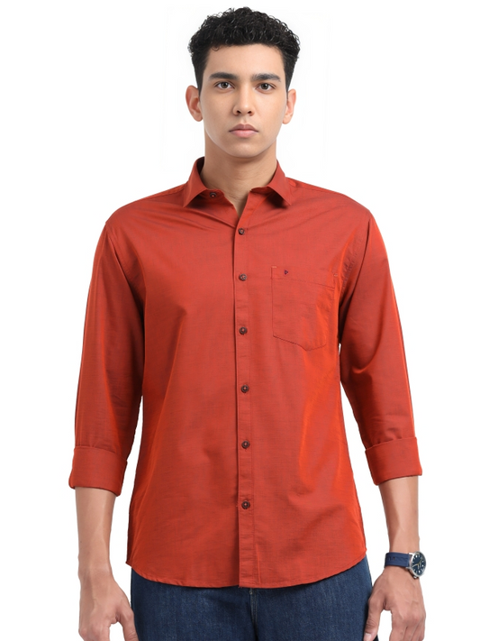 Maroon Colour Solid Shirts