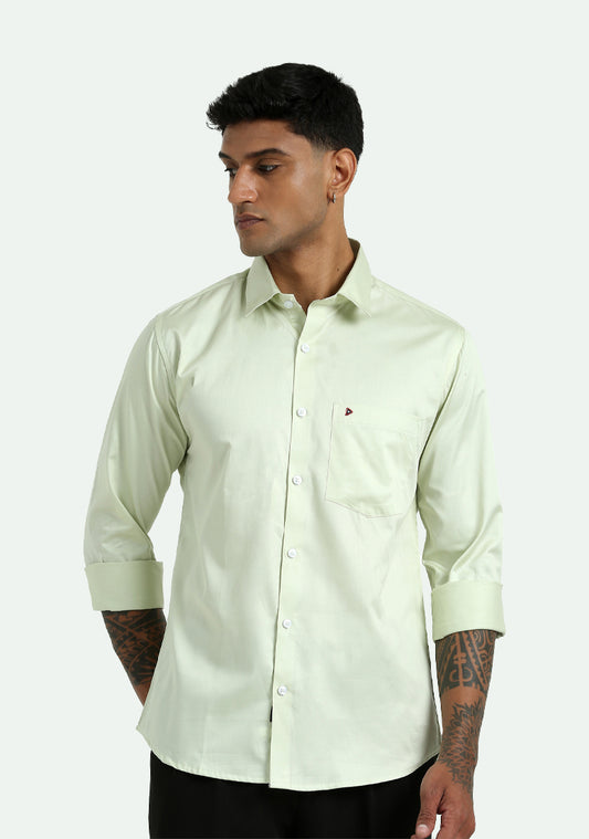 Pale Green Solid Shirts
