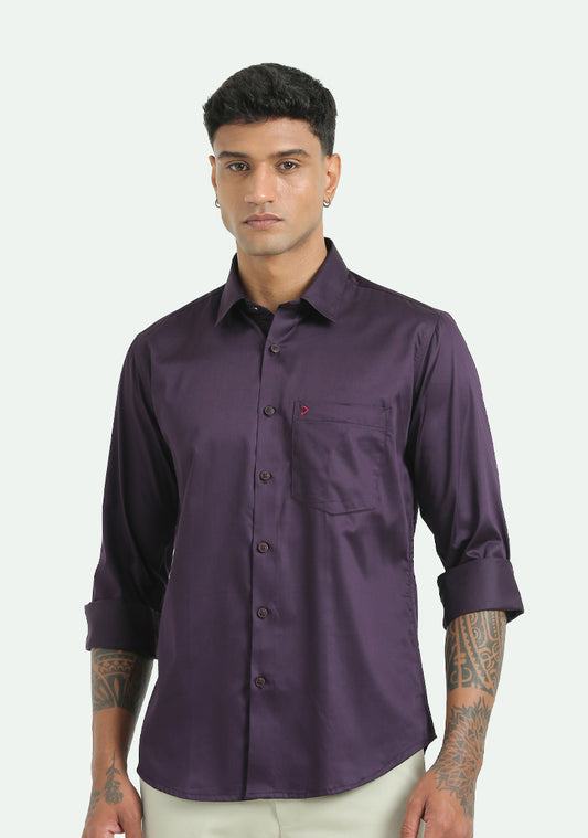 Dark Wine Solid Shirt