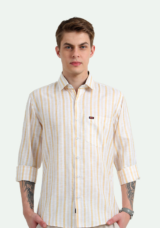 White & yellow Strips Shirts