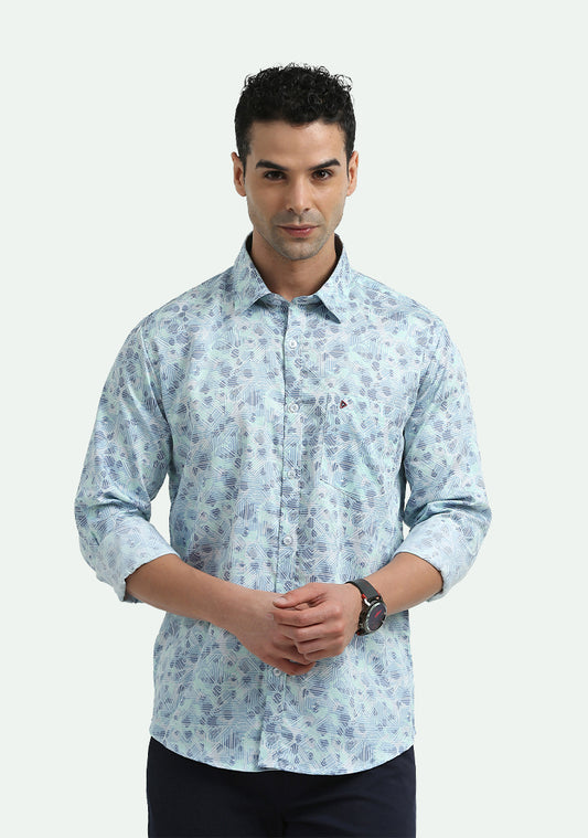 Multi Color Abstract Print Shirts