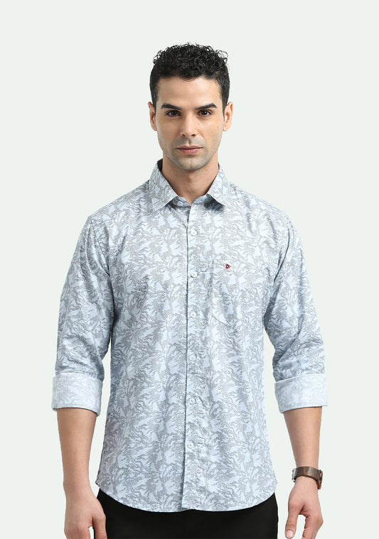 Light Blue & Black Gosebruch Print Shirt
