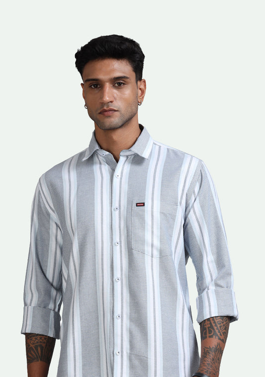Light Blue & White Stripes Shirts