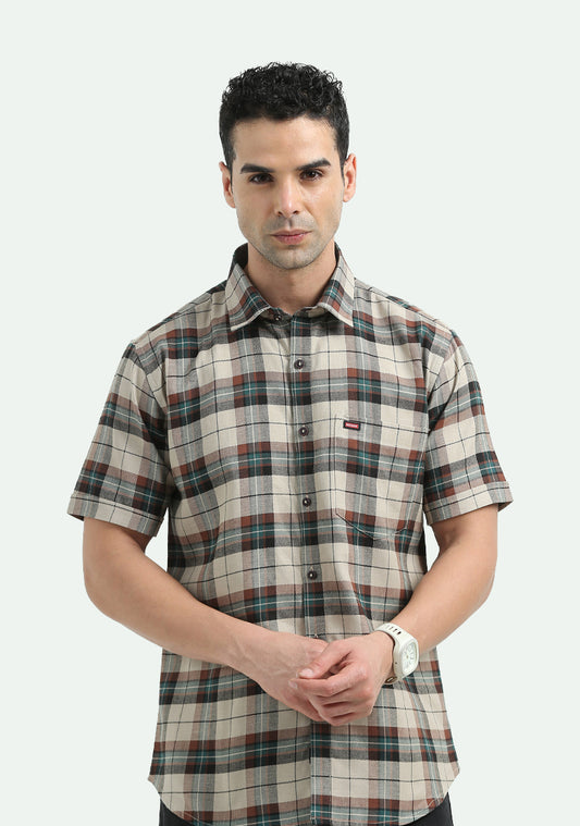 Brown Checks Shirts