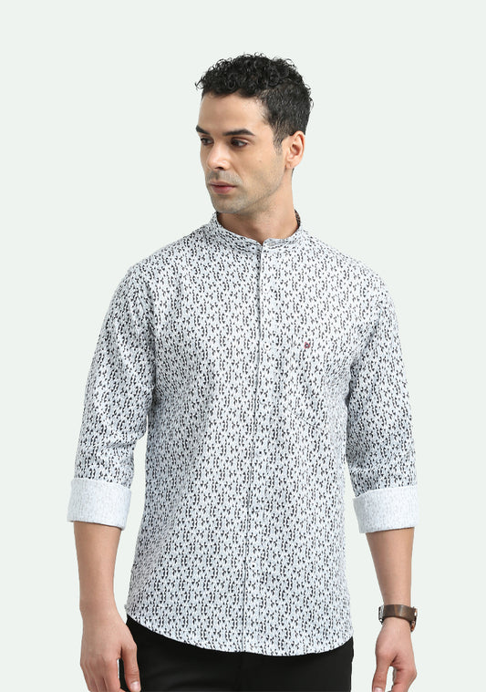 Light Blue & Black Print Shirts