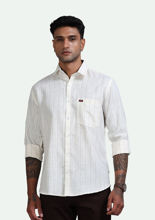 Light Yellow Strips Shirt