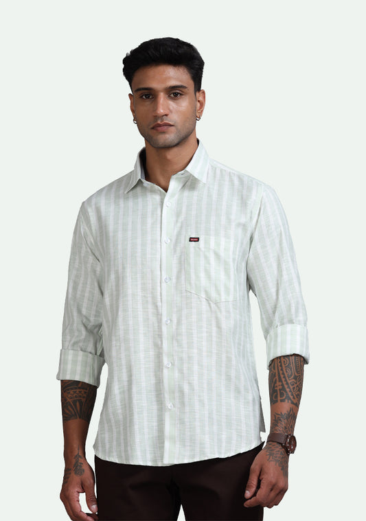 Pale Green Stripes Shirts