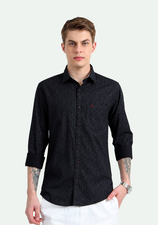 Black All Over Print Shirts