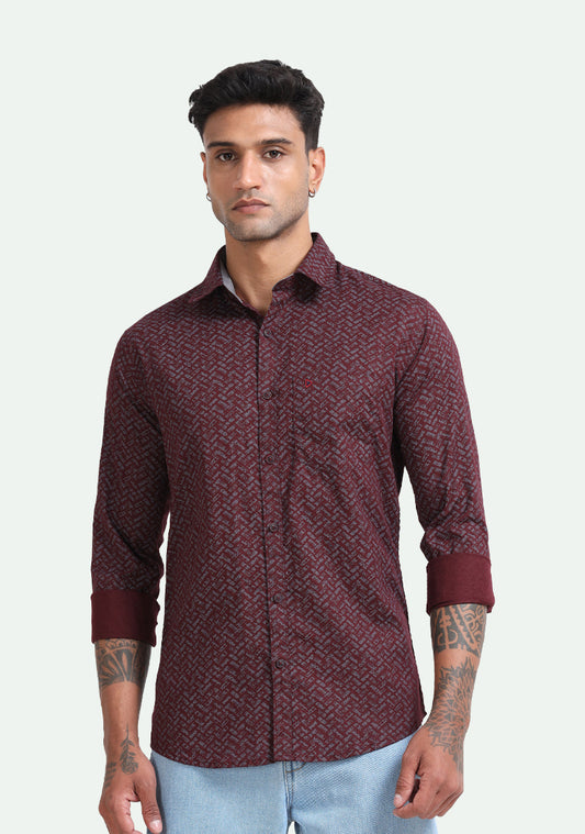 Cherry Red All Over Print Shirts