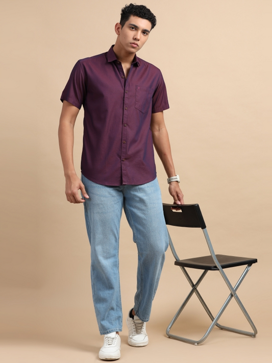 Violet Colour Solid Shirts