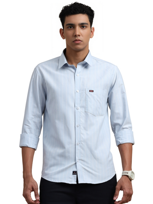 Striped Cotton Casual Shirt