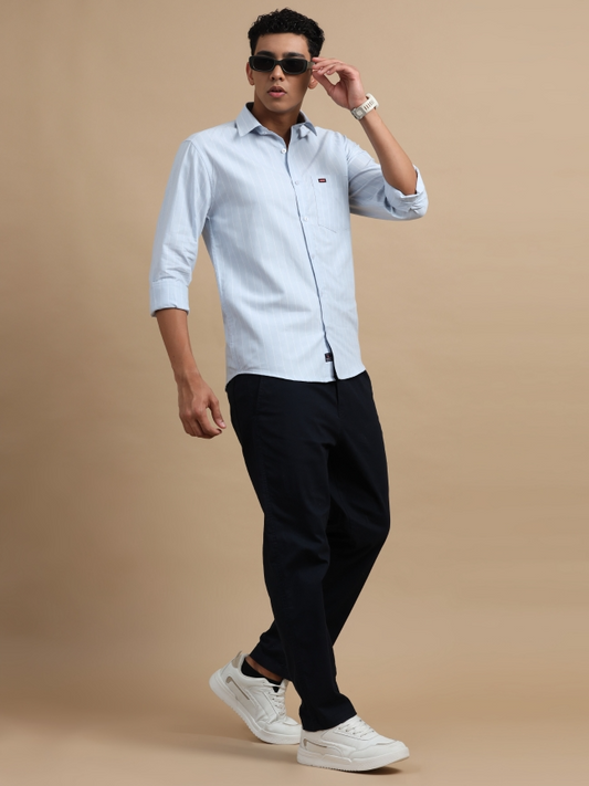 Striped Cotton Casual Shirt