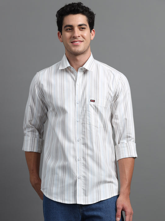 Striped Cotton Casual Shirt