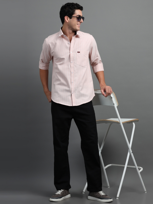 Striped Cotton Casual Shirt