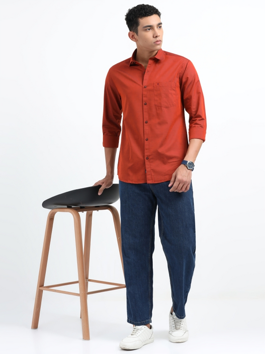 Maroon Colour Solid Shirts