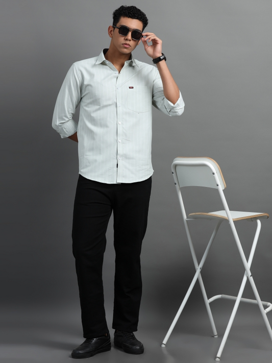 Striped Cotton Casual Shirt