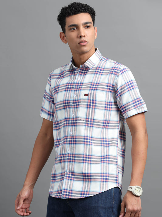 MULTI COLOR CHECKED COTTON CASUAL SHIRT