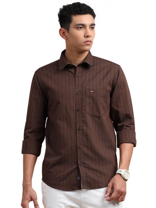 Striped Cotton Casual Shirt