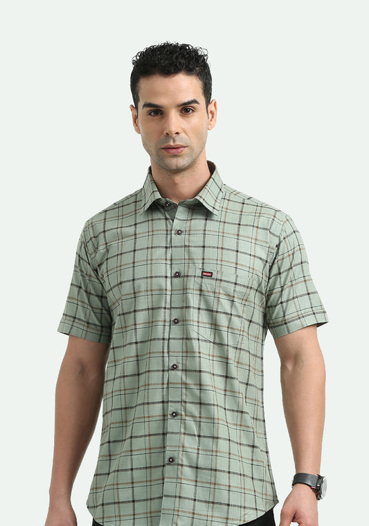 Light Green Checks Shirts