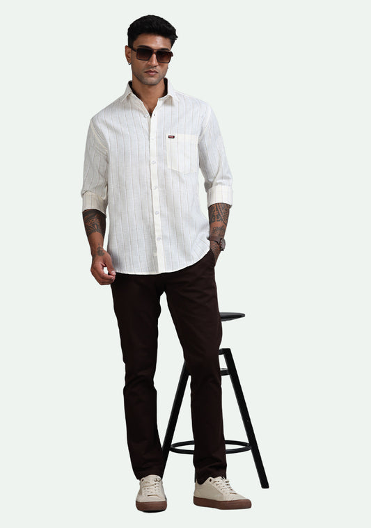 Light Yellow Strips Shirt