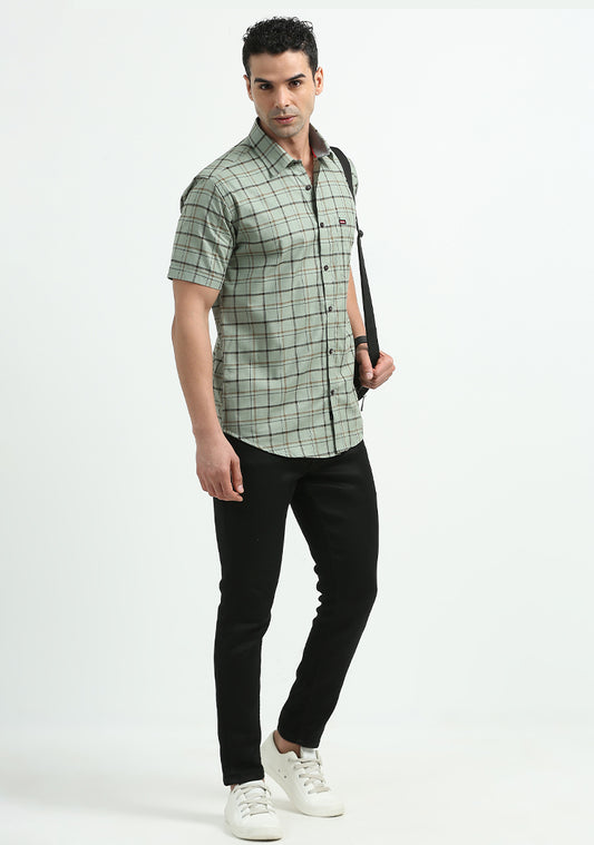 Light Green Checks Shirts