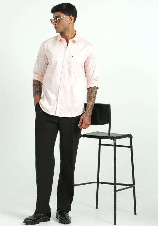 Pastel Peach Solid Shirts