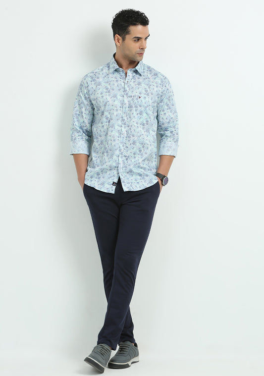 Multi Color Abstract Print Shirts