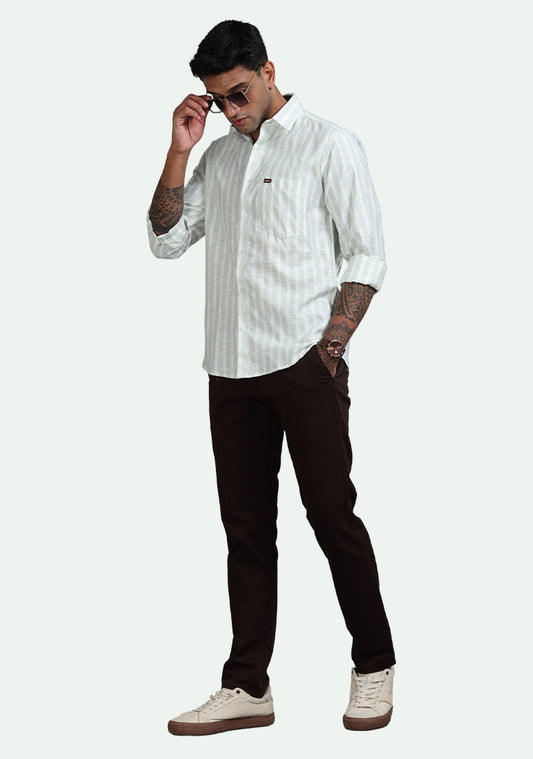 Pale Green Stripes Shirts