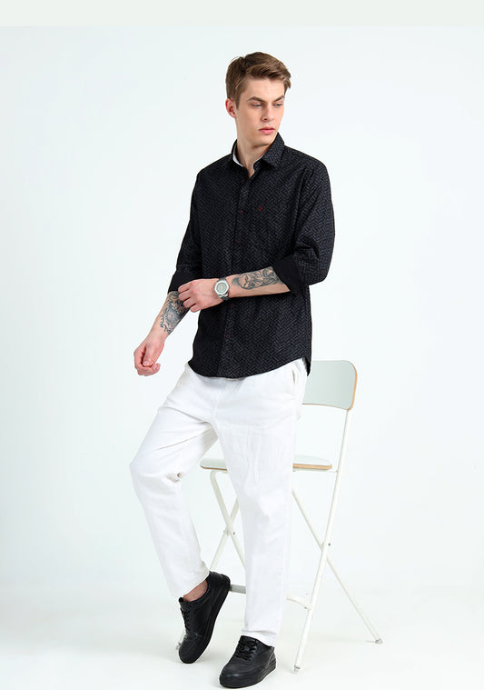 Black All Over Print Shirts