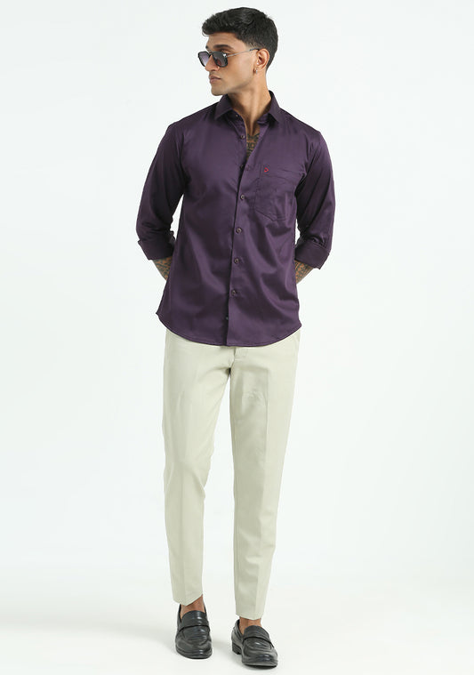 Dark Wine Solid Shirt