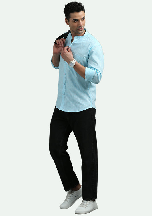 Frost Blue Plain Slup Shirts