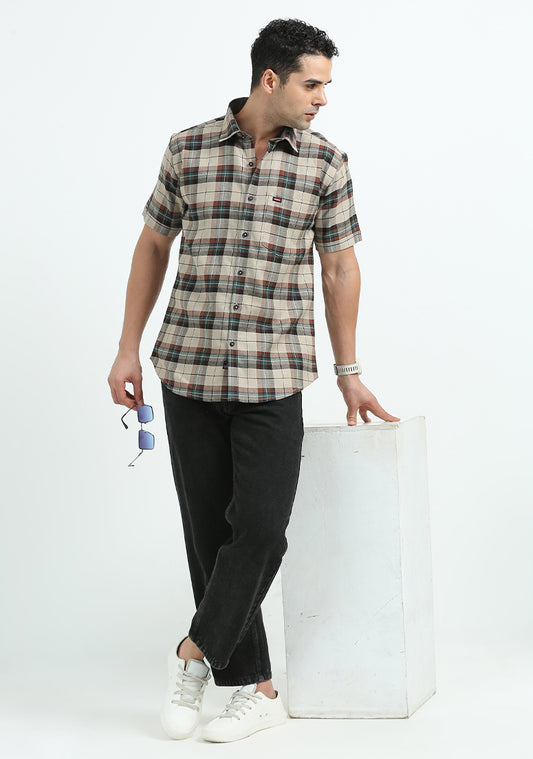 Brown Checks Shirts